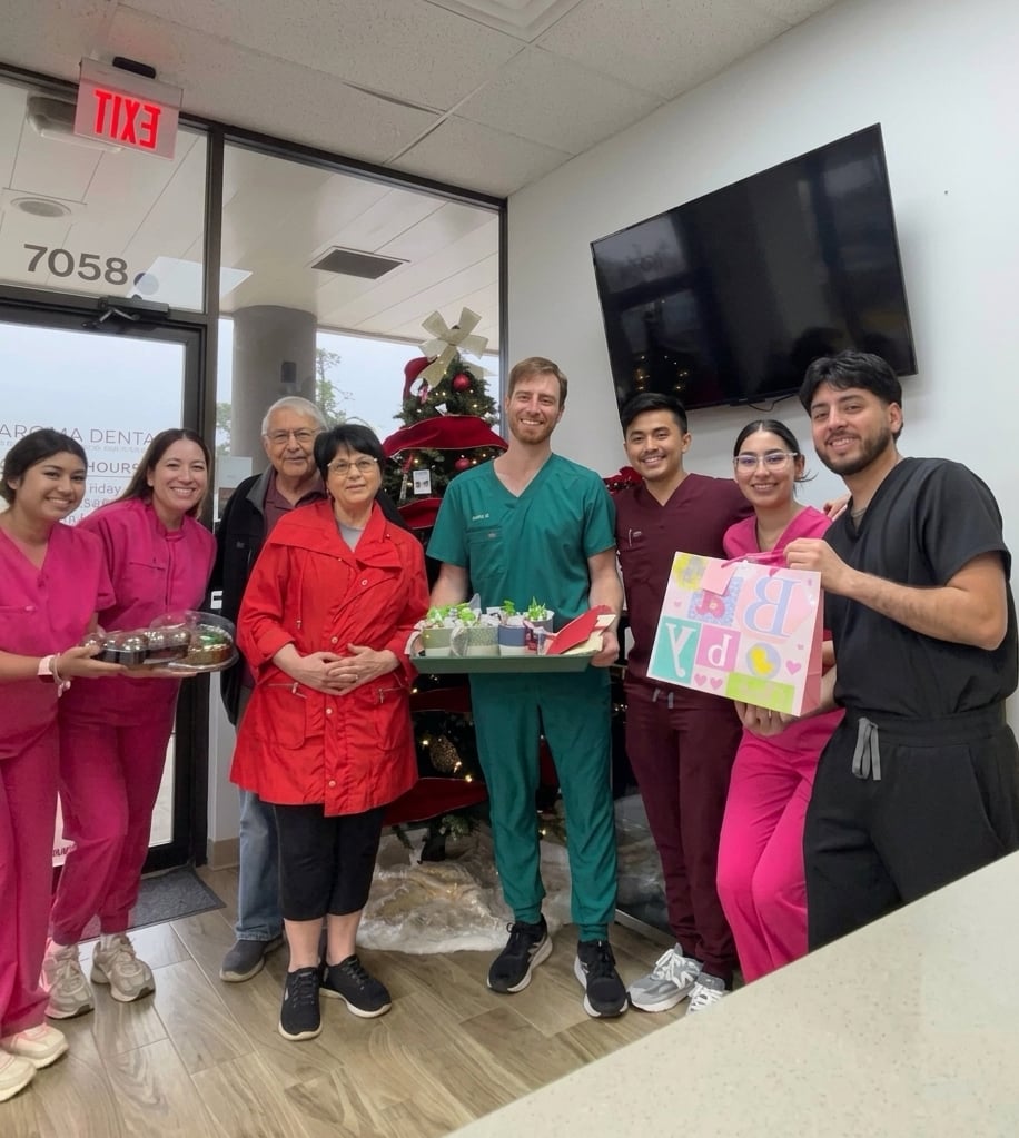 The Aroma Dental team together in the clinic