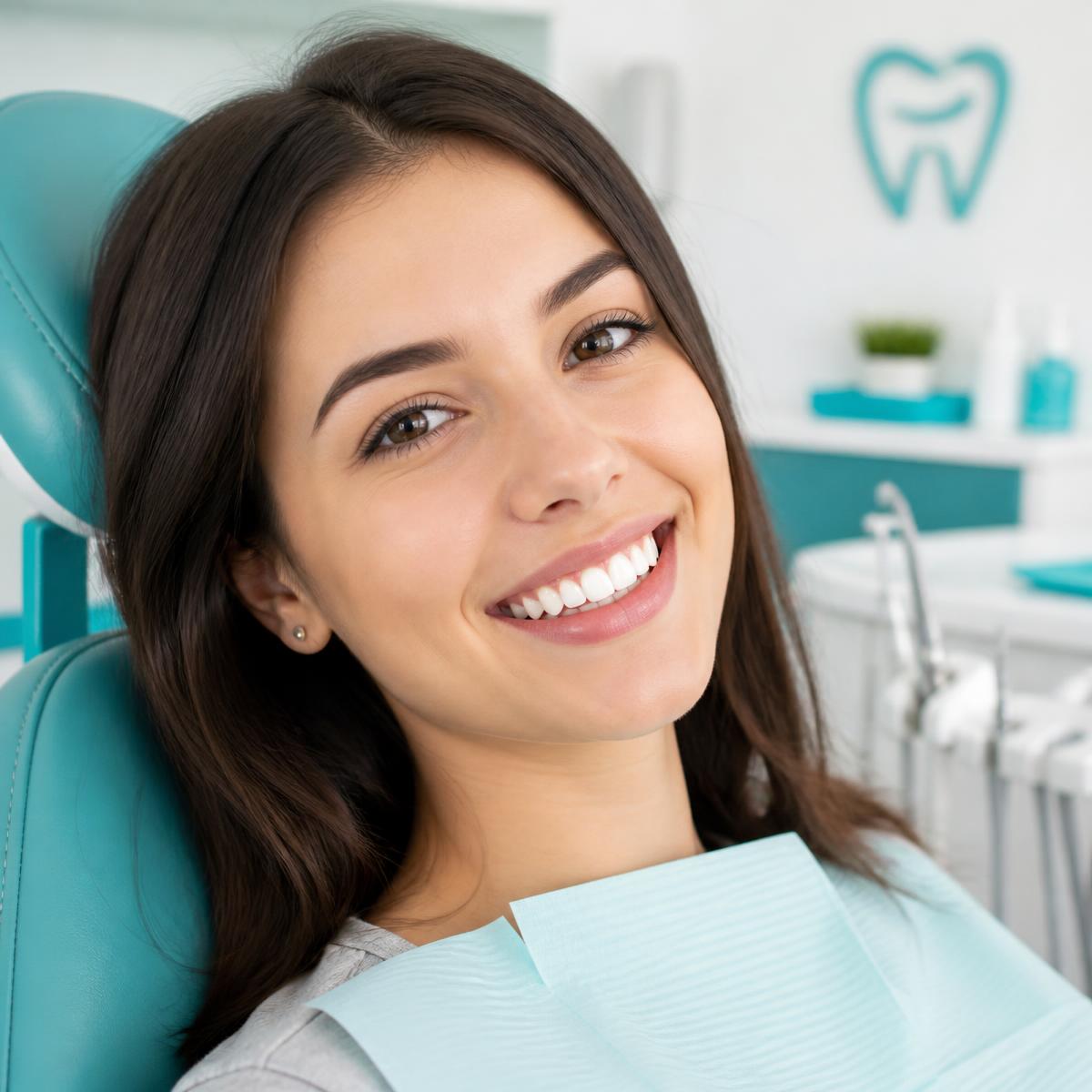 Smiling patient after a dental cleaning appointment